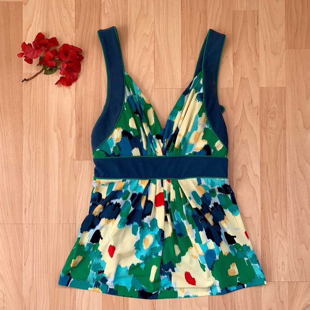 BCBGMaxAzria Multi-color tie-back tank top S